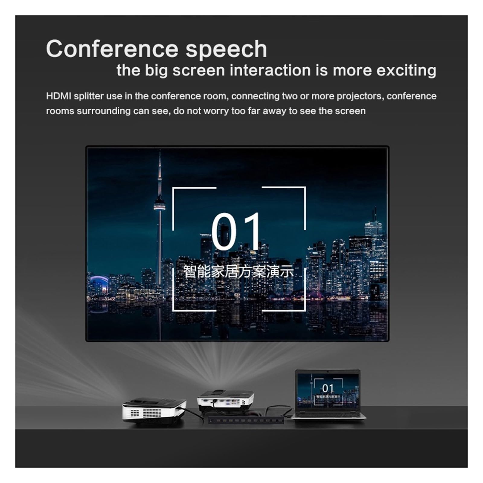 Convertitore Digitale, Splitter 4K 60Hz 1x10 1 IN 2 4 6 8 10 Uscita 1x4 1x2 Convertitore video .0 for PS4 PC DVD su monitor TV