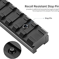 Vista 3 de 11mm Dovetail to 21mm Upgraded Build-in Locking Screws Picatinny Rail Low Profile Scope Mount Converter Base 3/8" to 7/8" Converter
