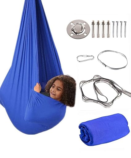 Aokitec Therapy Swing for Kids with Special Needs (Hardware Included) Snuggle Swing Cuddle Hammock Indoor Adjustable Aerial Yoga for Children with Autism, ADHD, Aspergers, Sensory Integration