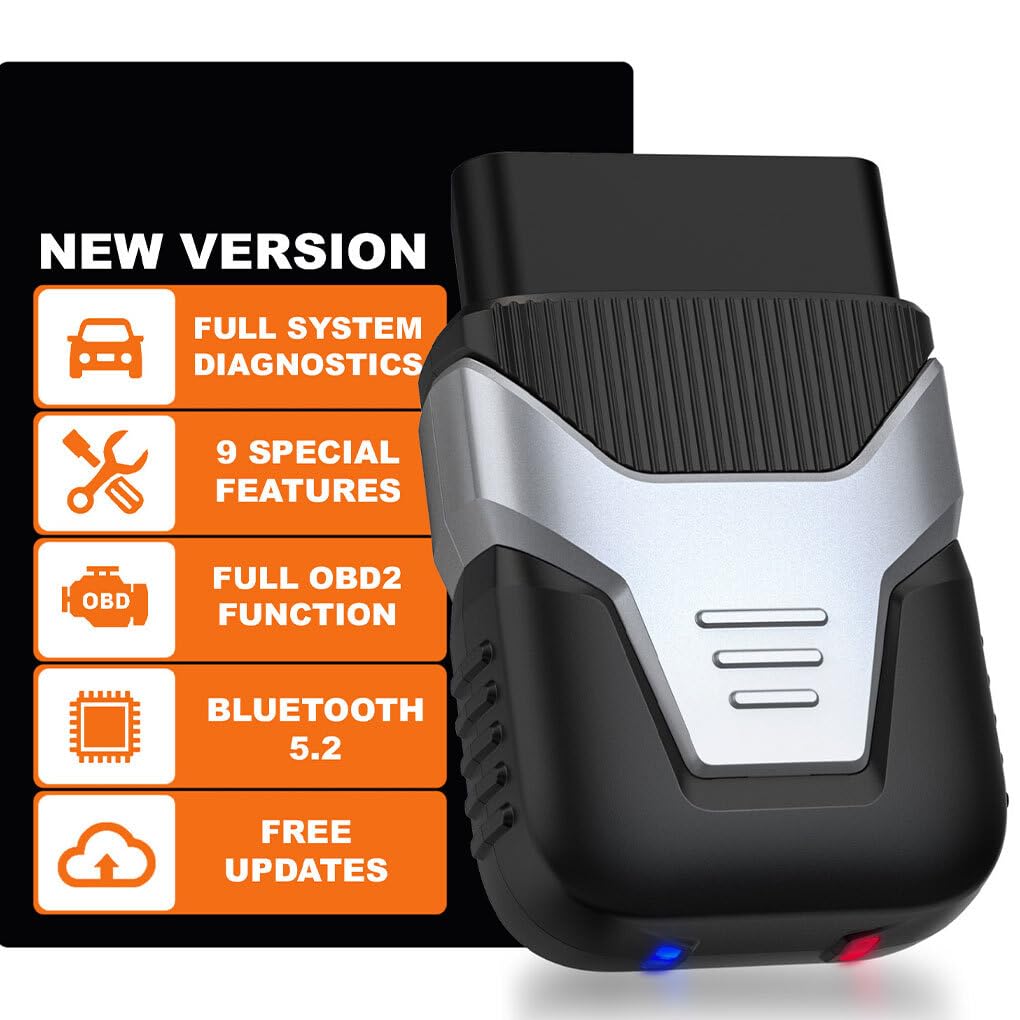 VUIUYOIES Strumento diagnostico Completo del per Sistema OBDII per diagnosi Rapida Lettore di Codici Bluetooth Rilevatore di guasti per Auto elettriche