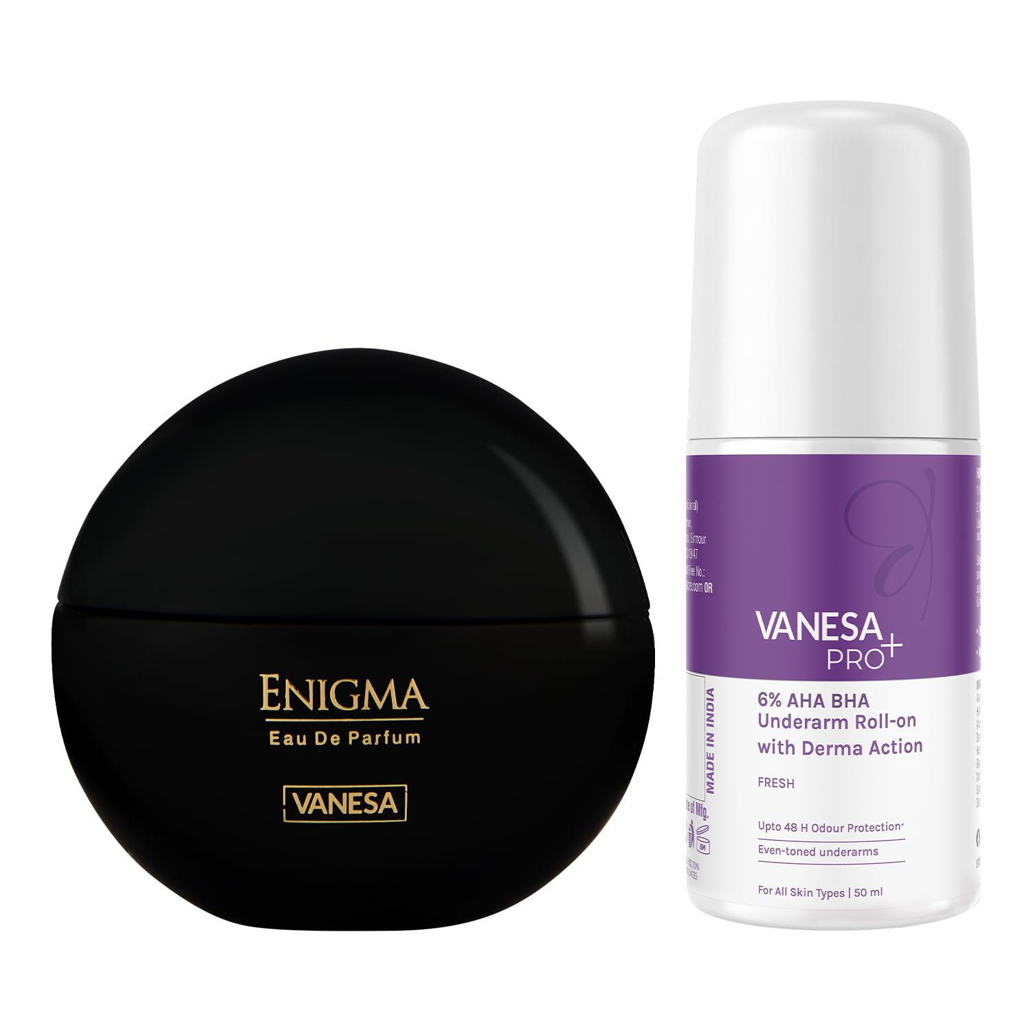 Vanesa Enigma Perfume 50 ML & 6% Underarm Roll-on Deodorant 50 ML For Women, Pack of 2|Long Lasting Fragrance-image-37