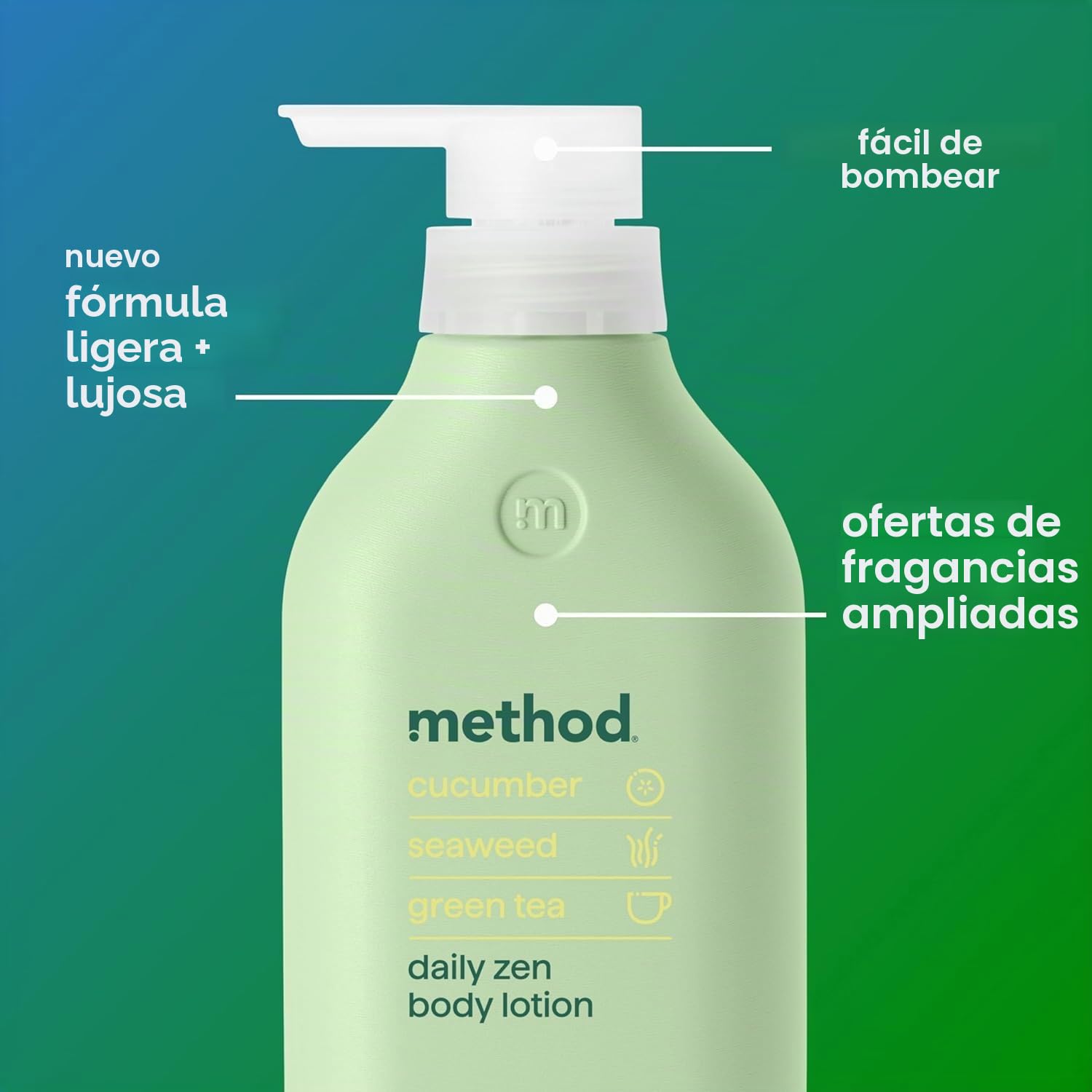 Amazon.com: Method Loción corporal, Daily Zen, pepino, algas