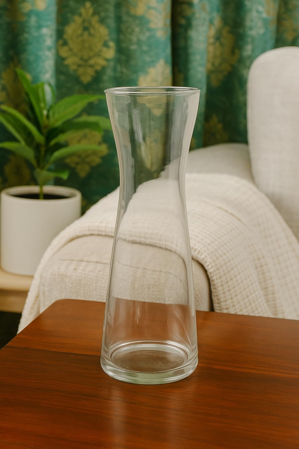 Green Fills Modern Clear Glass Flower Vase - Elegant Decorative Centerpiece for Home Decor, Weddings, & Events-image-10