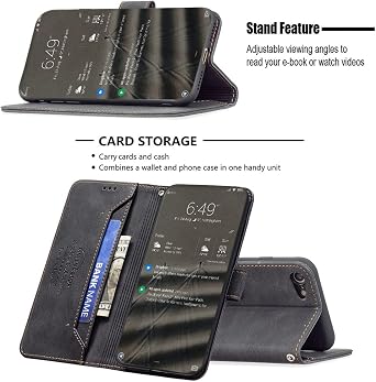bojioderf Case Compatible for Punkt. Mc02 Phone Case Cover Flip Stand Cover PU Leather BF09 Wallet Case Black
