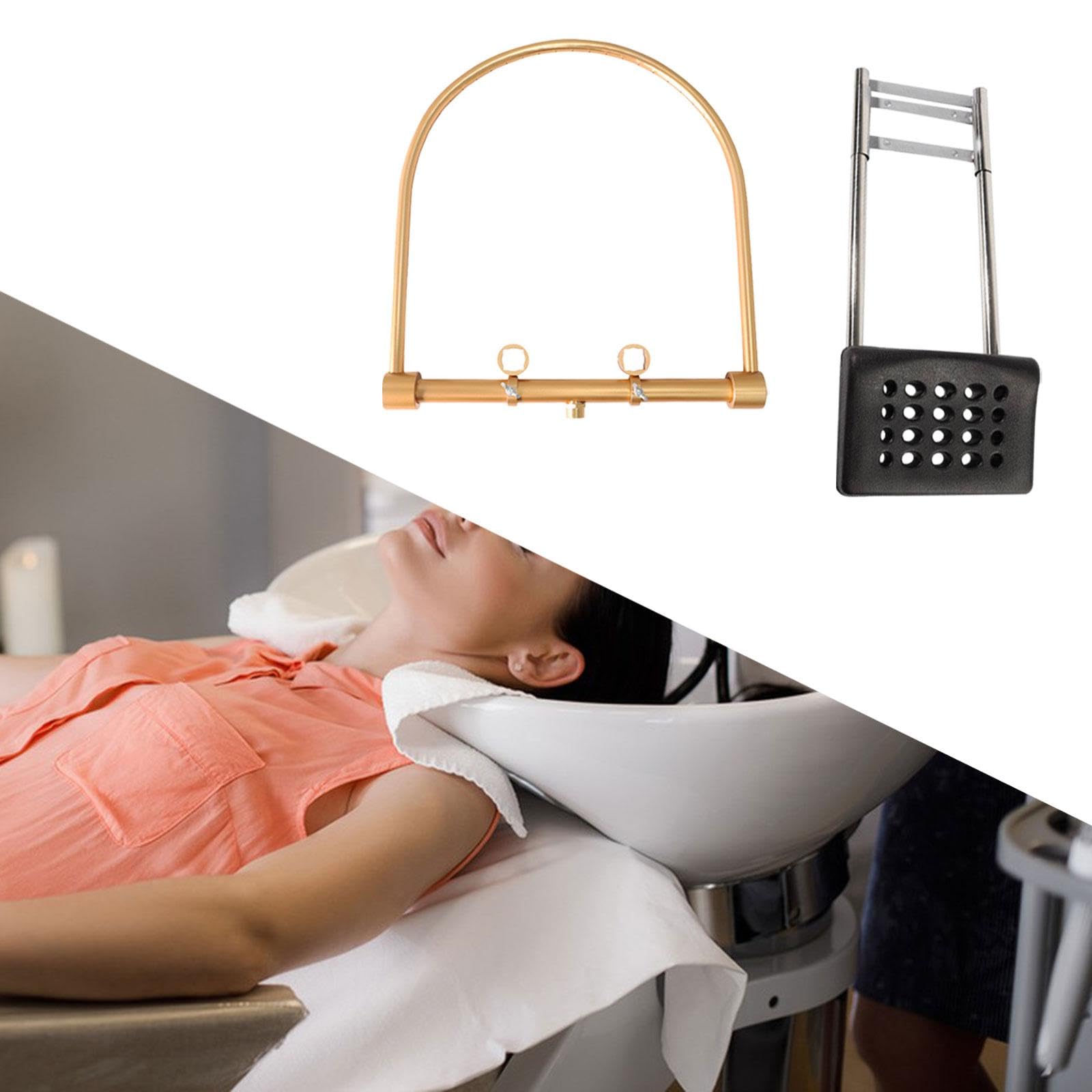 Equipo para lavabo de champú, marco de circulación de agua, metal, uso flexible, accesorios profesionales para cama de champú para salón de belleza