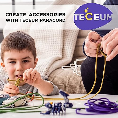 Vista 137 de TECEUM - Cuerda resistente 1000 de 1000 / 200 / 100 / 50 pies, más de 40 colores, cuerda para supervivencia y campamento, cuerda de nailon Patriot