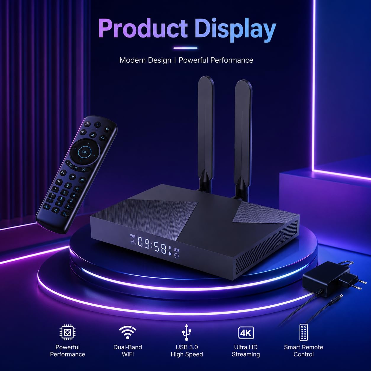 Android TV Box, RK3588 Octa-Core, 8 GB RAM, 64 GB ROM, WiFi 6, Bluetooth 5.0, strumieniowanie 8K/4K, USB 3.0, inteligentny odtwarzacz multimedialny do domowej rozrywki