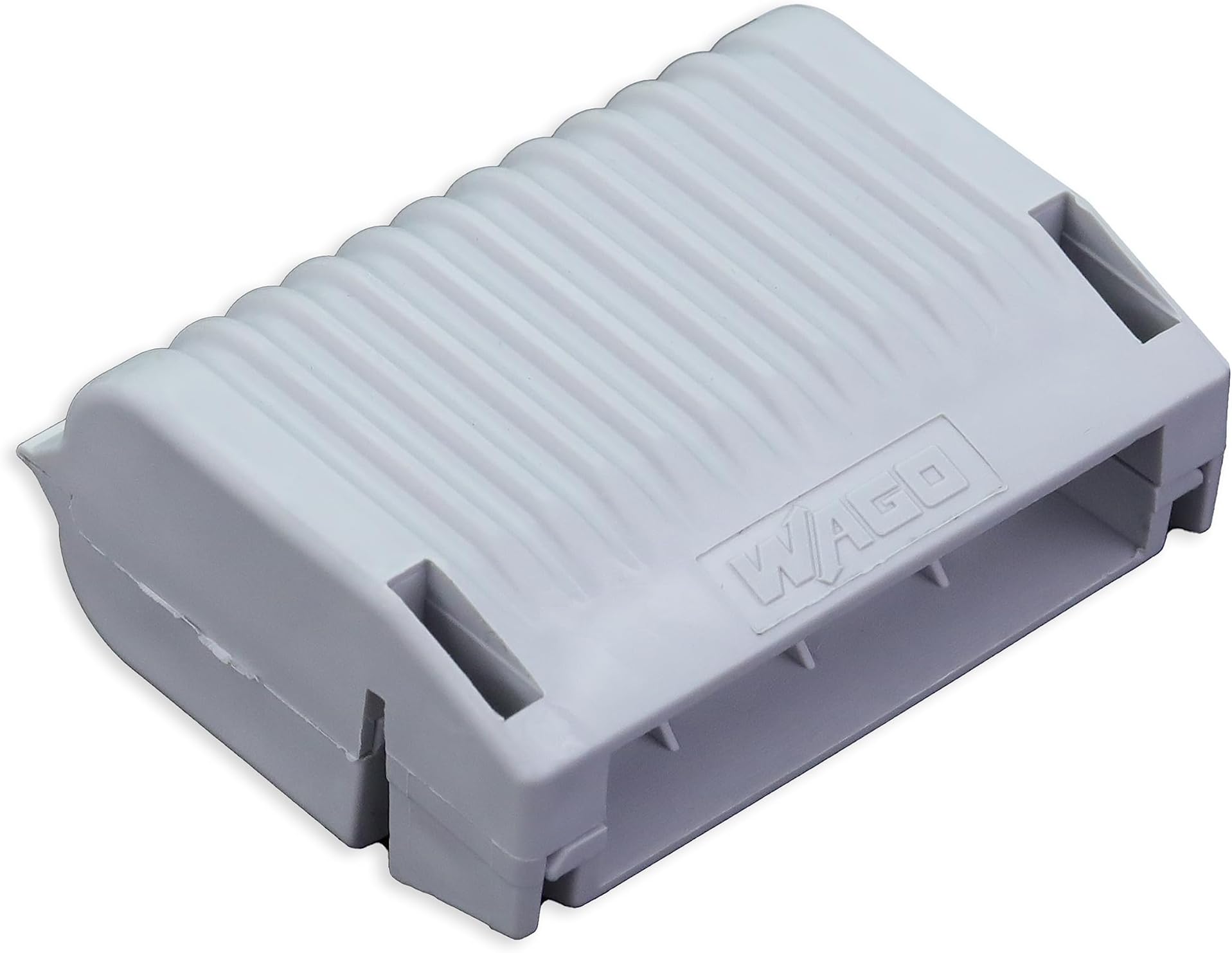207-1332 | WAGO Gelbox for 221 and 2773 Series connectors | Moisture Protection | IPX8-certified | 12 AWG | Gray, Label-Free housing | Medium | [Box of 4 Pieces]