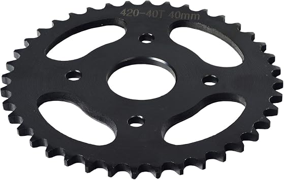 AlveyTech 40/41/420 Chain 40 Tooth Rear Sprocket - Compatible 40 Chain Sprocket Replacement Fits 79cc Gas Mini Bike, 3-Wheel Trike, Go-Kart, ATV, Quad 4-Wheeler Parts, Motorized Bicycle