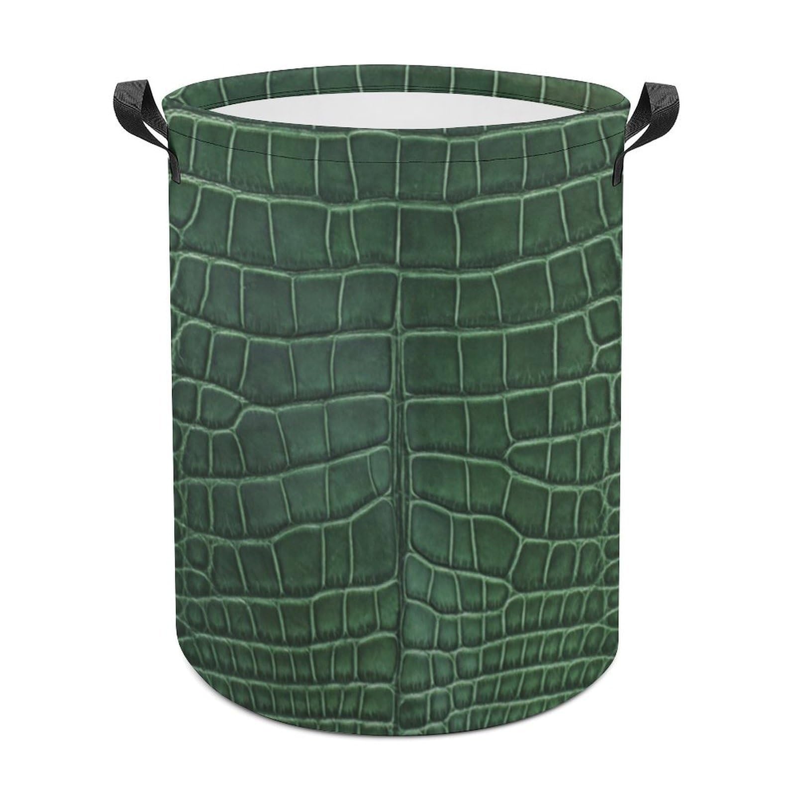 MHYRAC Laundry Hamper, Alligator Skin Laundry Basket, Washing Basket with Handle