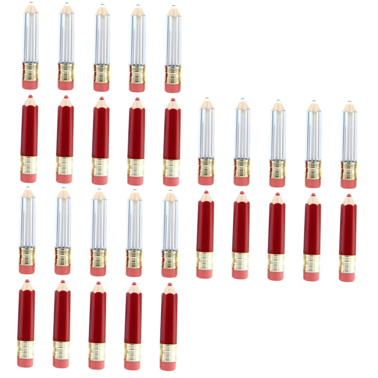 Beavorty 3 Sätze Leere Tube Mit Lippenstift-lippenglasur Lippenstift Set Lipstick Set -kit Lipgloss Glossen Liner Röhren -aufbewahrungsflaschen Plastik 10 Stück * 3