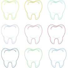 Tooth Cutouts Cardboard Teeth Shape Classroom Bulletin Board Decor 4 Inch- Blank Tooth Paper Shape Creative Supply Die Cut for Classroom School Home 72Pcs