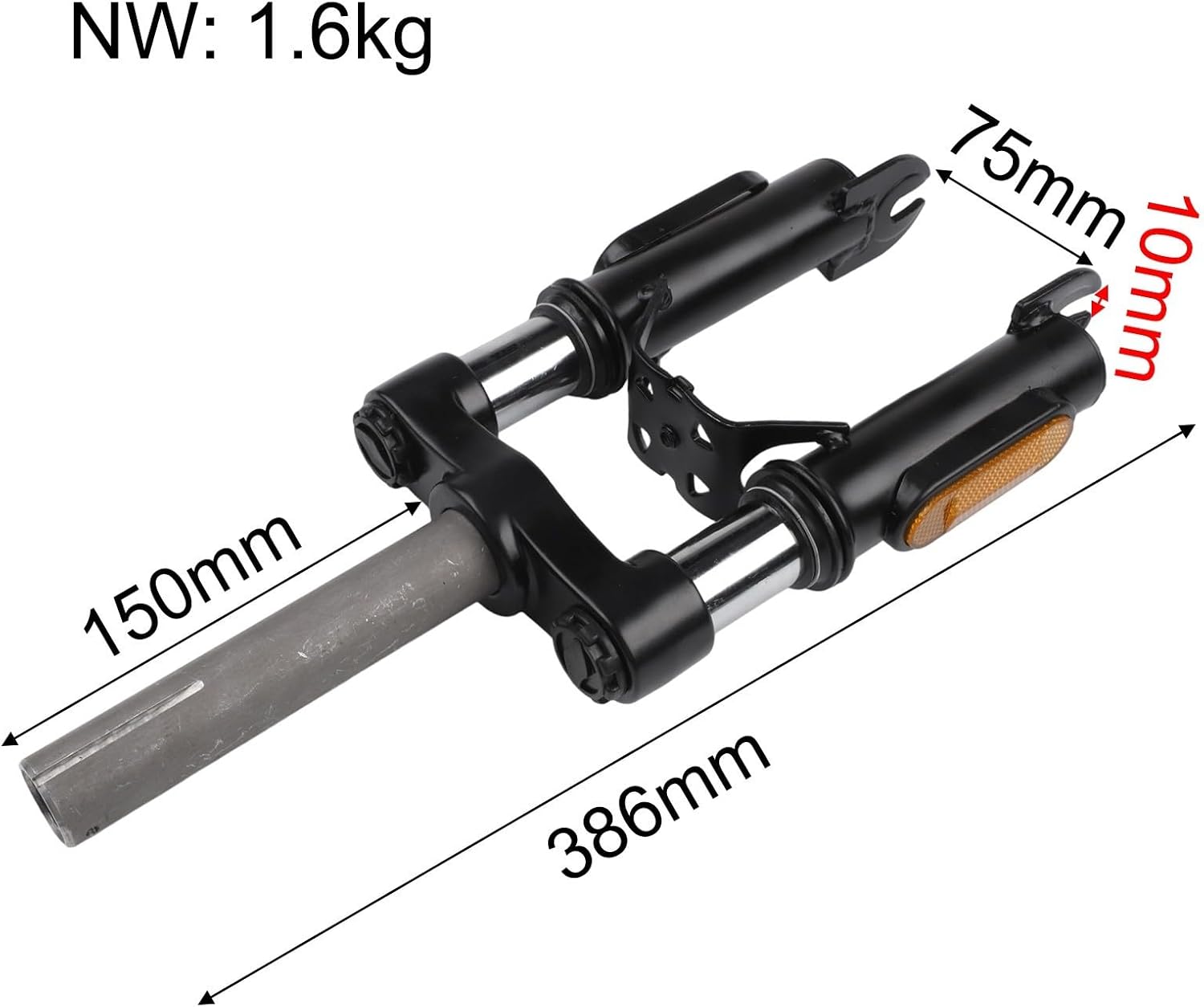 Hydraulic Front Fork Shock Absorber for 8.5 Inch Electric Scooter for Xiaomi for M365 1S Pro, Metal Suspension Upgrade Accessory for Smoother Comfortable Riding on Rough Terrains, Black