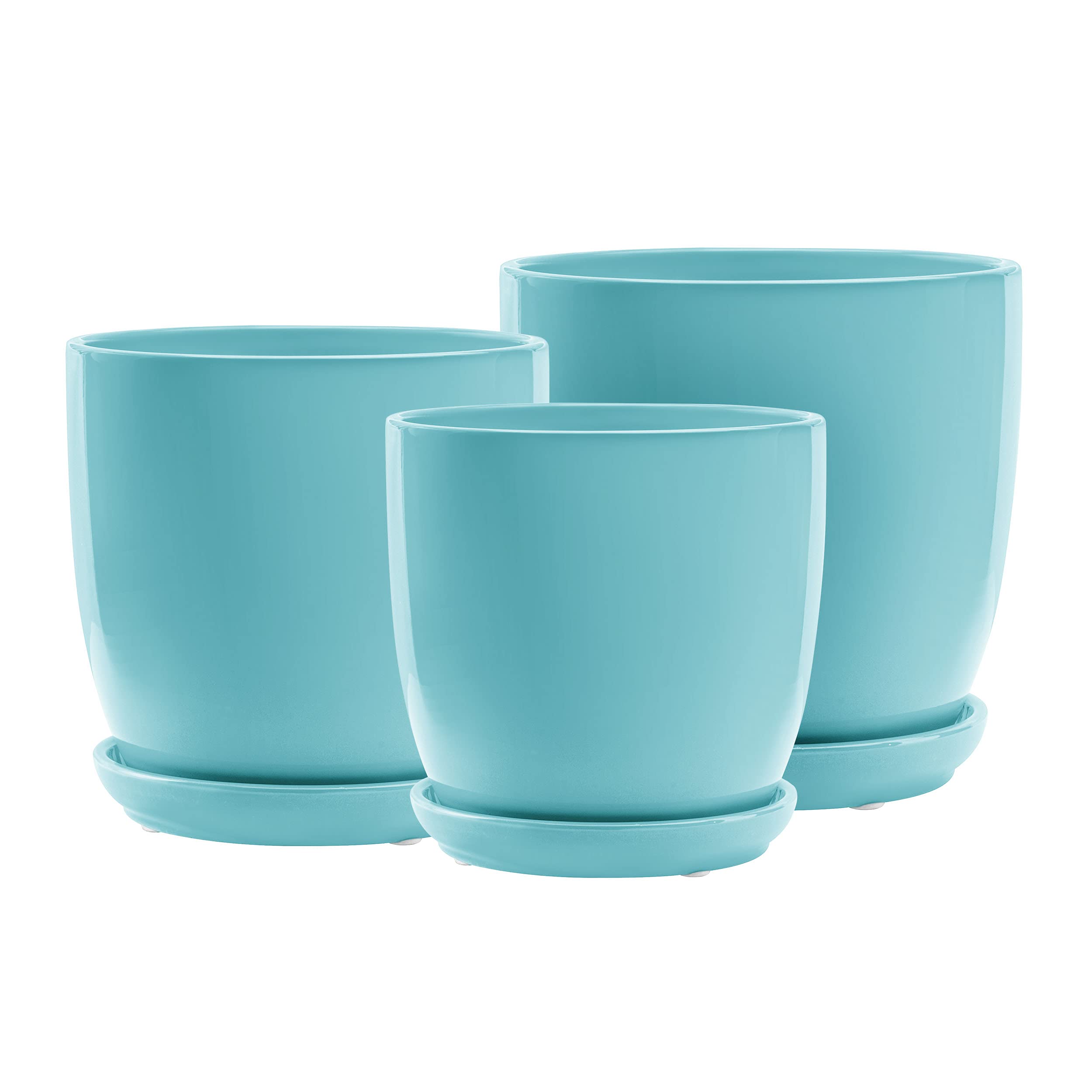 botle Vaso da fiori classico, in ceramica, rotondo, smaltato