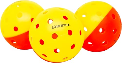 Miniatura 3 de GAMMA Pelotas de pickleball de entrenamiento de dos tonos, pelotas de pickleball de alta visibilidad al aire libre, ideales para todos los niveles