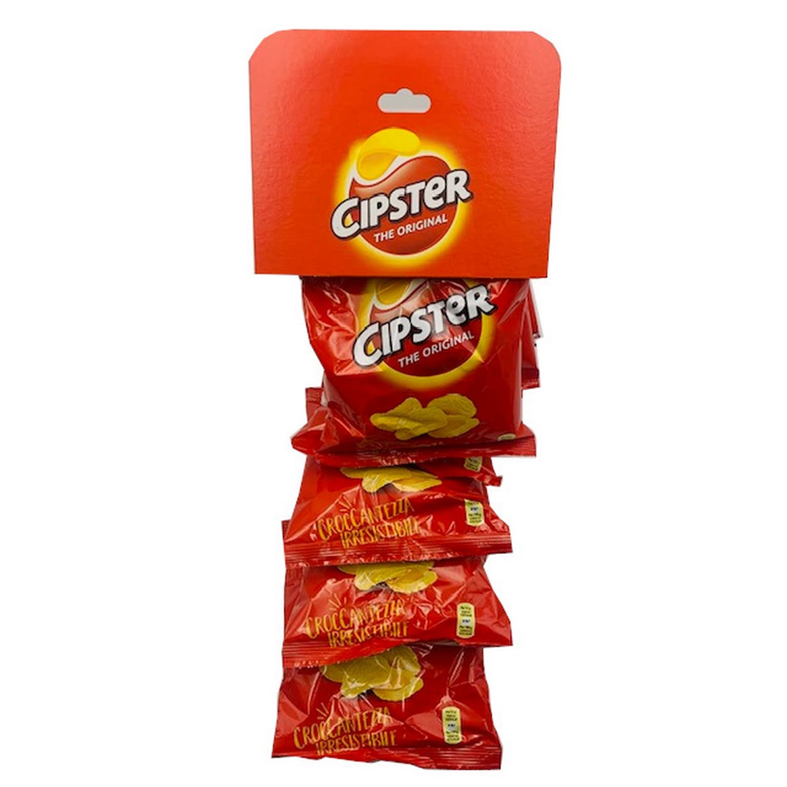 22 BUSTE PATATINE CIPSTER ORIGINAL DA 35 GR BUSTA MERENDA SALATI SNACK