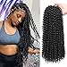 Produktbild 6 Stücke Passion Twist Häkeln Haar 18 Zoll Lange Böhmische Flechten Haar für Juckreiz Freie Synthetische Faser Natürliche Schwarze Haarverlängerung (1B)
