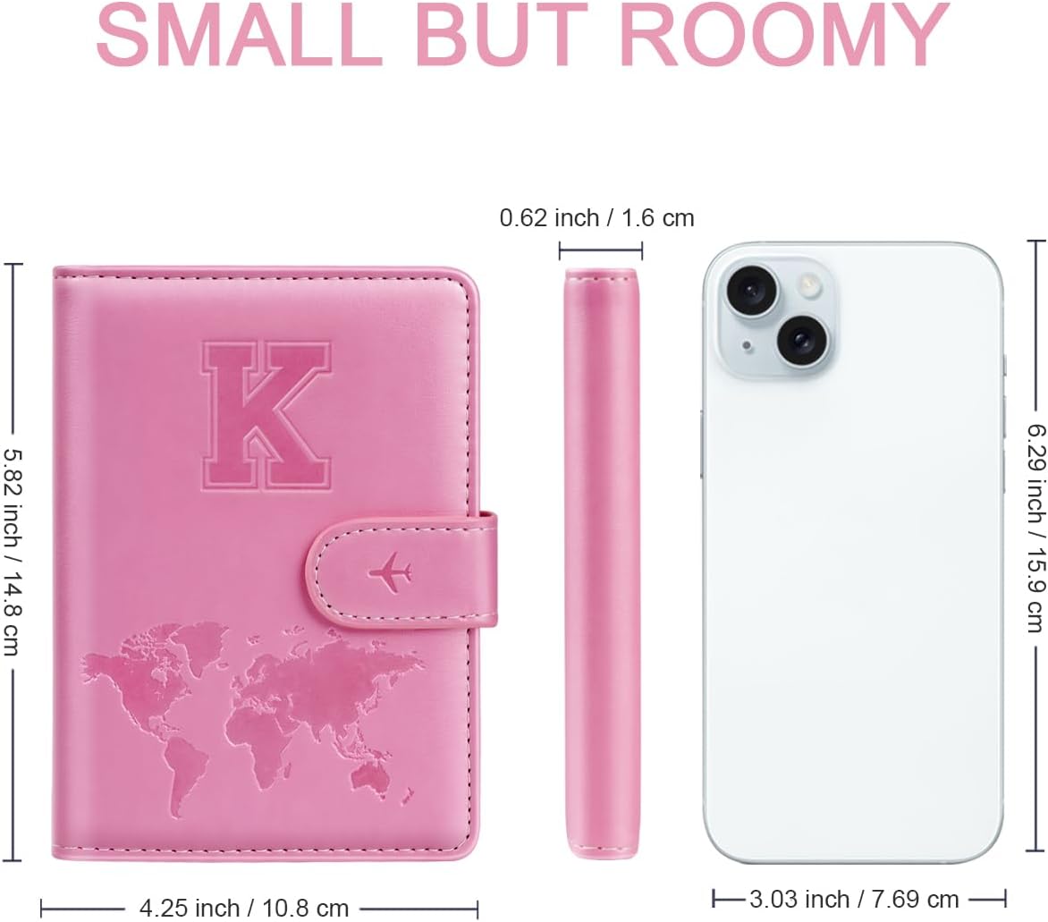 Passport Holder Cover Initial Letter A-Z Travel Wallet Personalized