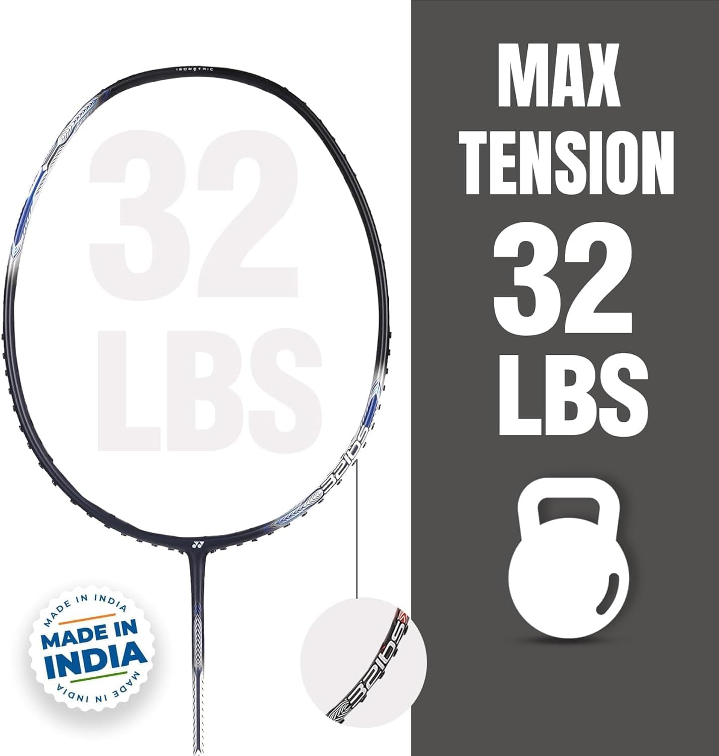 Yonex Astrox Attack 9 - Raqueta de bádminton, color negro — view 2