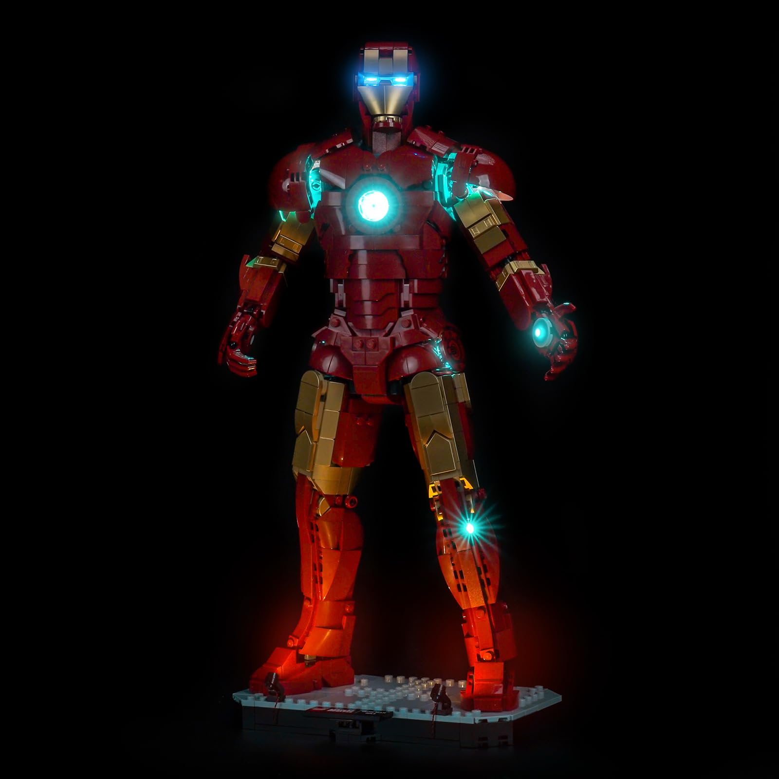 Fernbedienung Licht-Kit Kompatibel mit Lego Iron Man Mark 3 Collectors' Edition 76344 (Kein Modell), Led Beleuchtungs Set Compatible with Lego Iron Man Mark 3 Collectors' Edition Bausteinen Modell