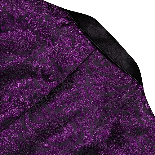 Image of Barry. Wang Men's Sport Coats & Blazers Flower Suit Jacket 1 Button Paisley Tuxedo Mardi Gras Carnival Parade Gift
