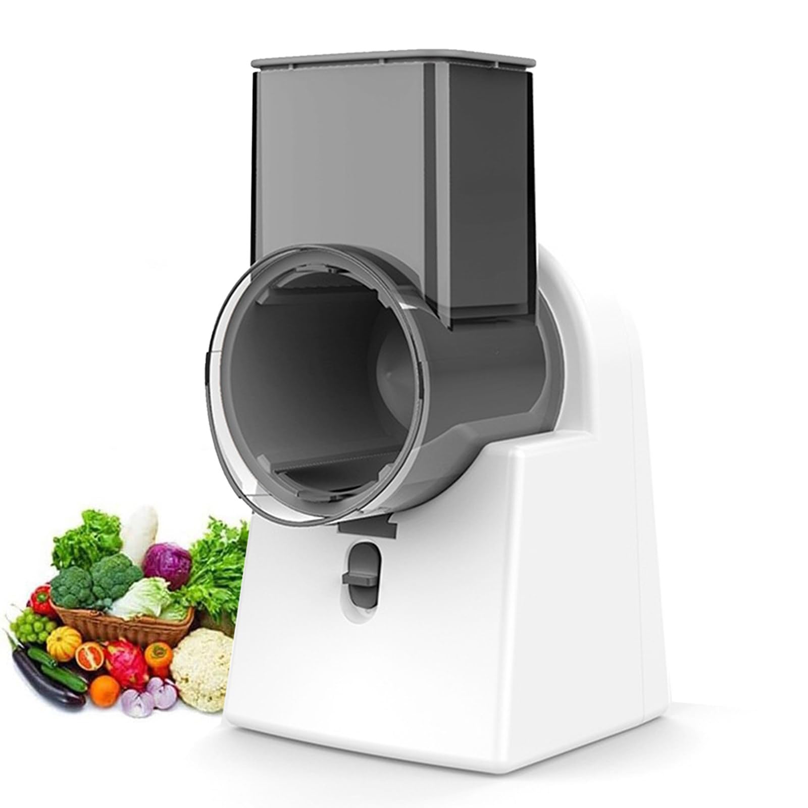 Cortadora de verduras eléctrica, rebanadora y rallador multifuncional con 3 cuchillas, cocina casera adecuada para frutas y verduras