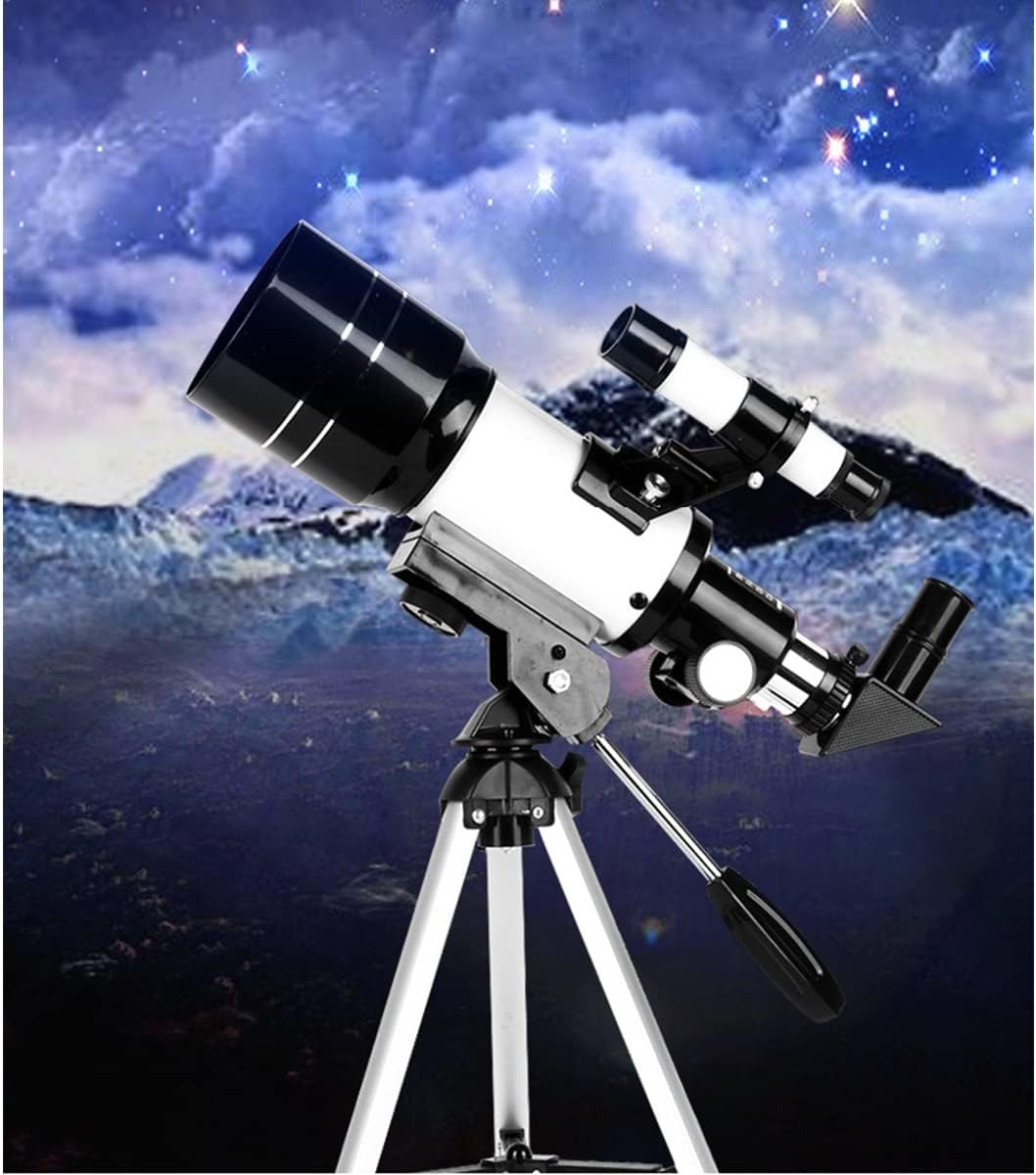 Telescope an Astronomical Telescope with A Finder Mirror for Viewing The Sky and Earth. A Different Gift for Children Suitable for Adult Beginners (Color : White Size : One Size)