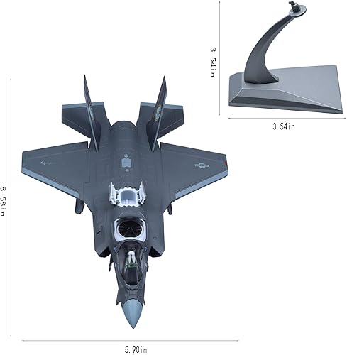 Miniatura 6 de Udnorbay F35B Lightning II Avión de combate de ataque militar 172 modelos de avión fundidos a troquel
