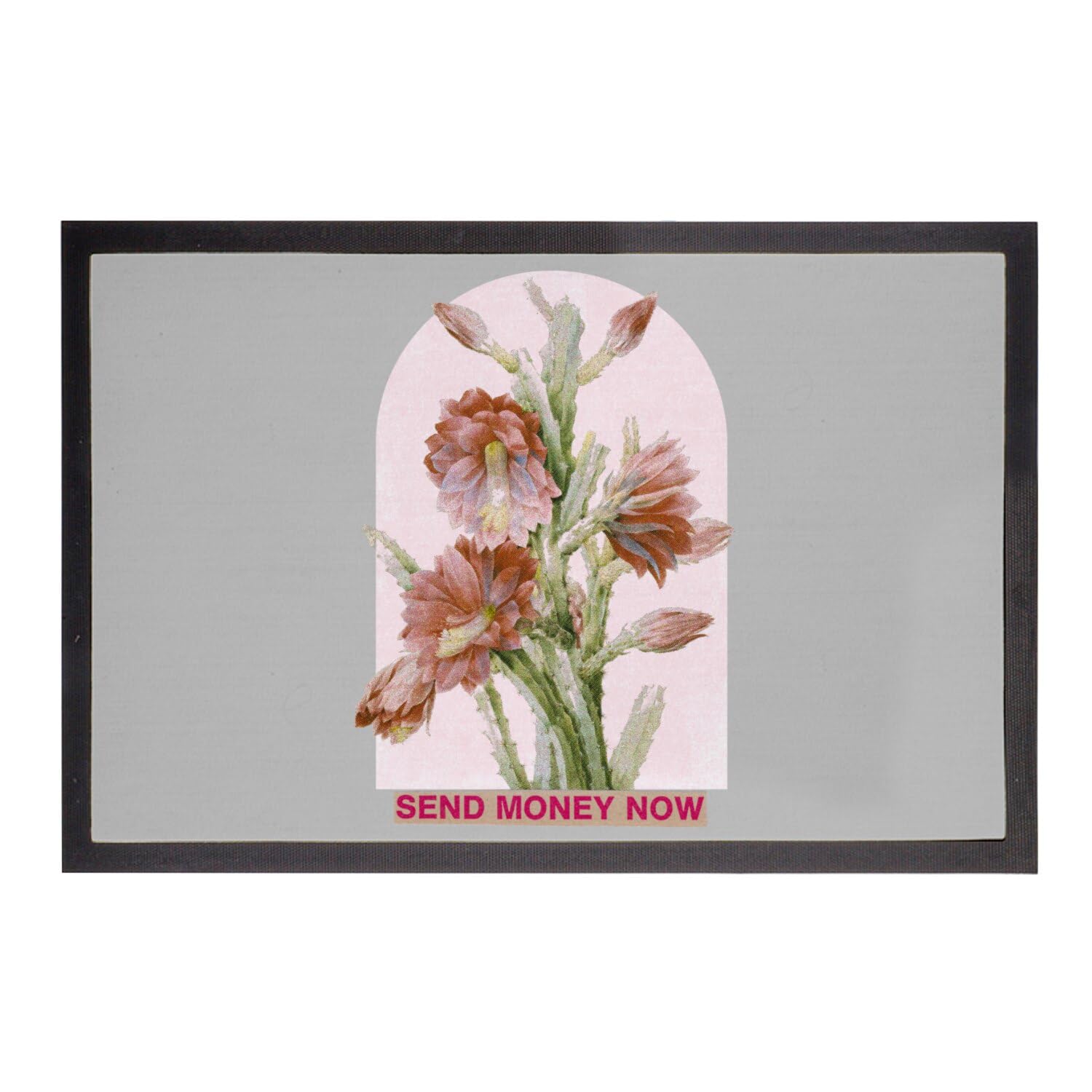 Paillasson gris 60x40cm fini les entrées sales avec ce tapis humour zoomers fleurs