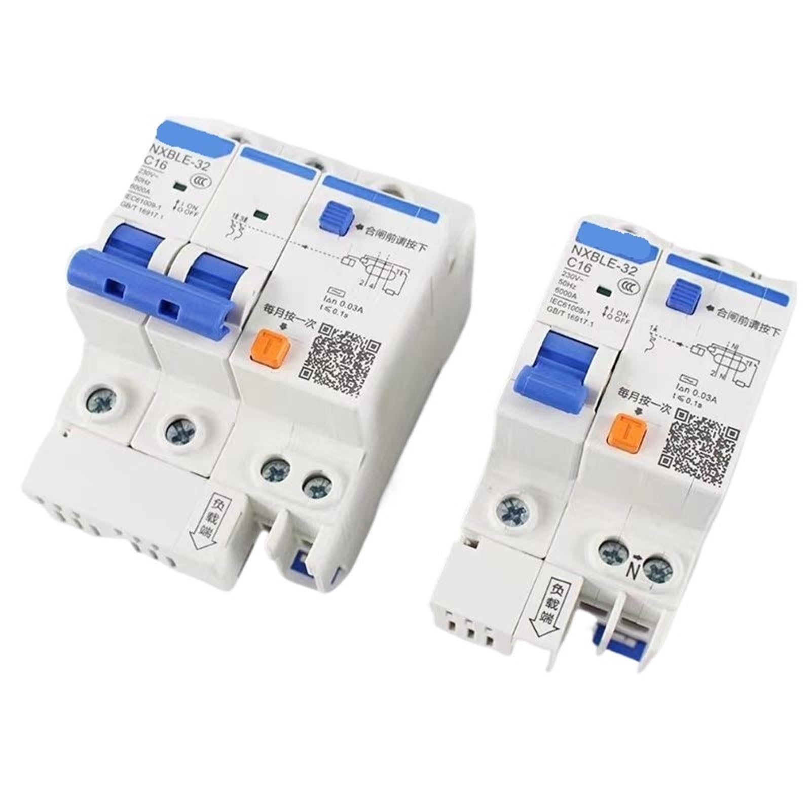 Interruttore magnetotermico differenziale NXBLE 50MA 0.-5A RCBO NXBLE-63 NXBLE-125 32A 63A 125A(2P,10A)