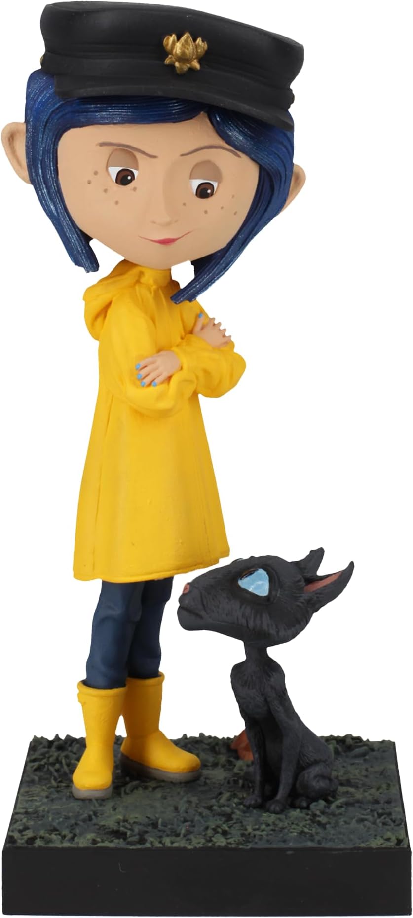 Coraline with The Cat – 6.5 Inches Tall – Collectible Bobblehead Statue