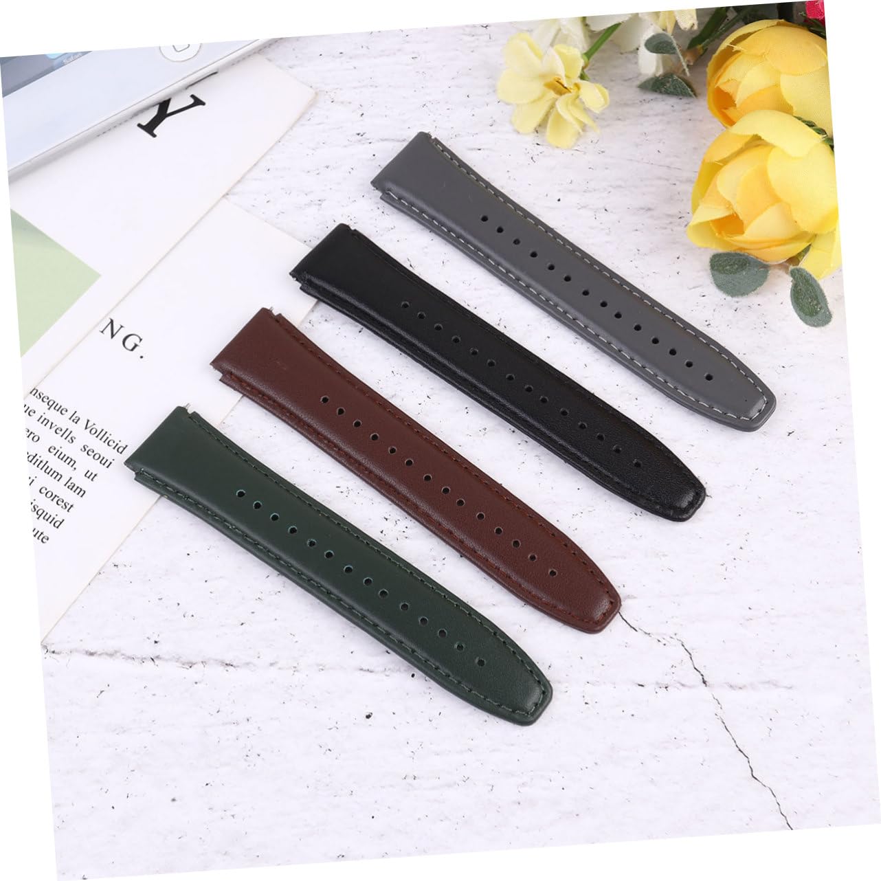 3 Correas De Repuesto Para Pulsera Pulseras Para Mujer Correas De Muñeca Correas De Cuero Banda De Cuero Genuino Para Pulsera Cinturón B5