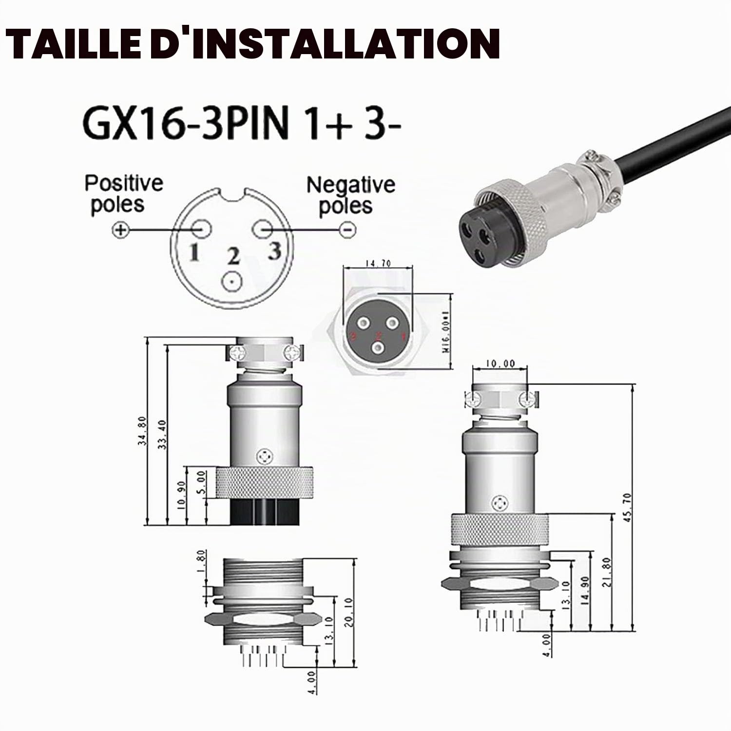 QDD Chargeur Intelligent De Batterie Li-ION 67,2 V 8 A avec Boîtier en Aluminium Noir et Sortie de Ventilateur de Refroidissement GX16 1+3 Prises pour Batterie Li-ION 16 S 60 V