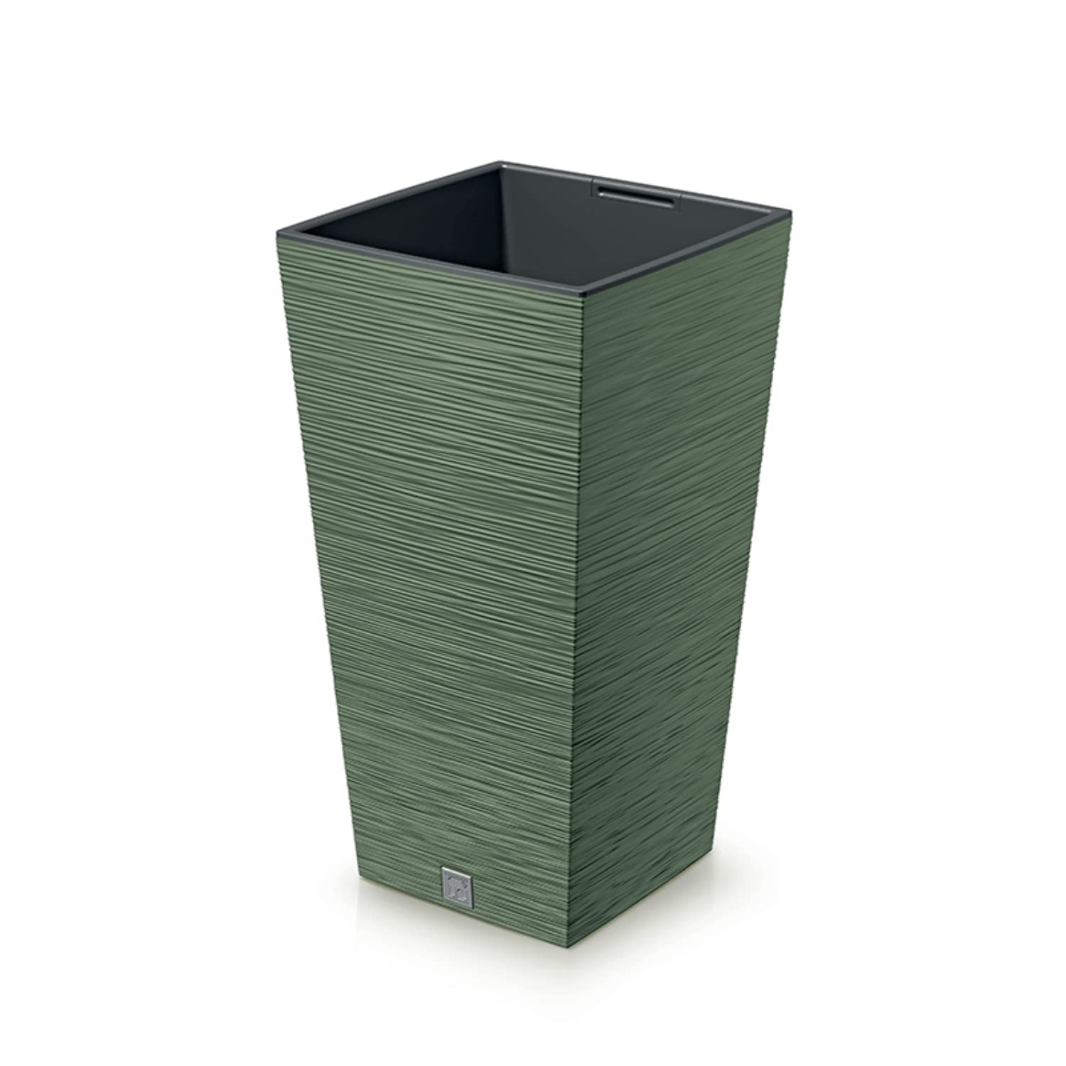 Prosperplast FURU Collection Earth Green Planter with Tank 26.5 x 26.5 x 50 cm Capacity 11 Litre