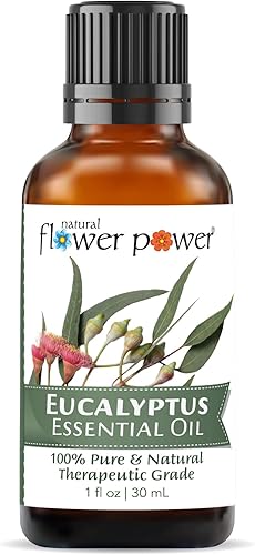 Natural Flower Power - Aceite esencial de menta grado terapéutico 100 puro y natural sin diluir para aromaterapia 1 onza líquida 10fl oz