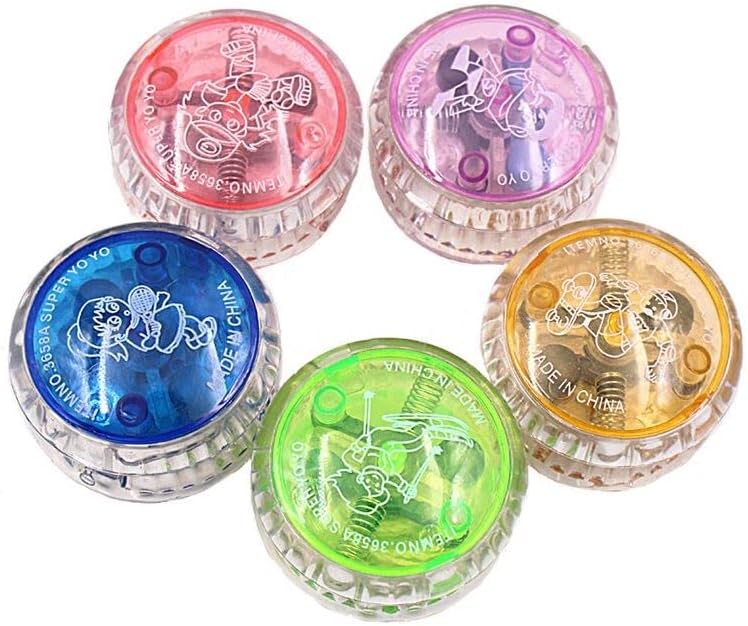 Miniatura 2 de Yo Yo 6 unidades de luces LED sensibles Yo Yos Trick Ball String Recuerdos de Cumpleaños Bolsa de regalos Juego de colores aleatorios