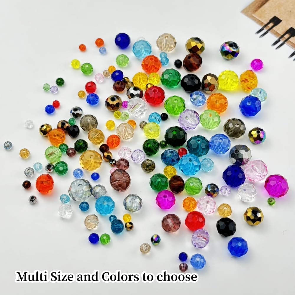 500pcs 4mm Crystal Glass Beads for Jewelry Making, Faceted Rondelle Glass Spacer Beads for Wind Chimes Bracelet Earring Necklace DIY Craft(Pink) - Image 4