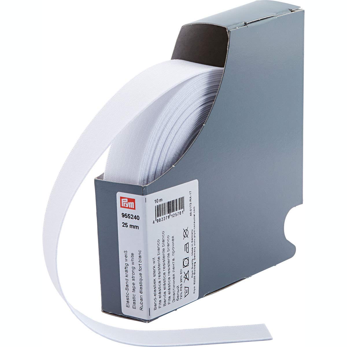 Prym elastic band strong 25 mm white elastique pour ajuster les jupes