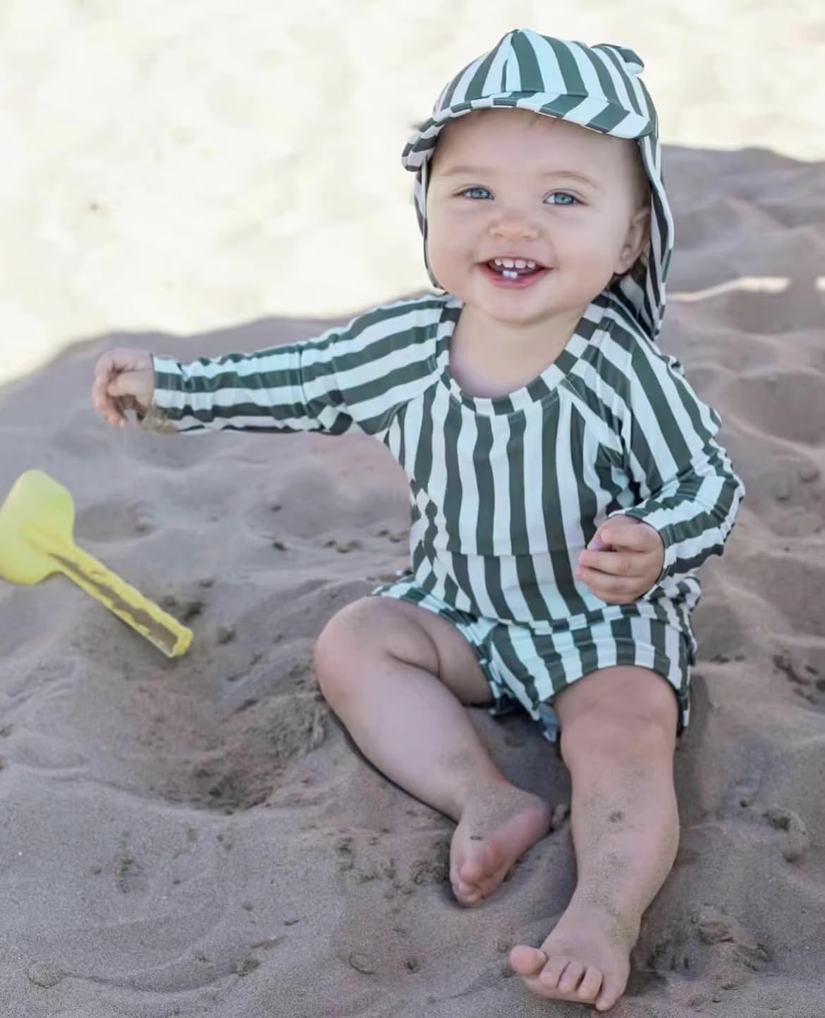 Toddler Boys Two Piece Swimsuit Rash Guard Set Long Sleeve Swim Shirt Swim Trunks& Shorts Bathing Suit - Image 2