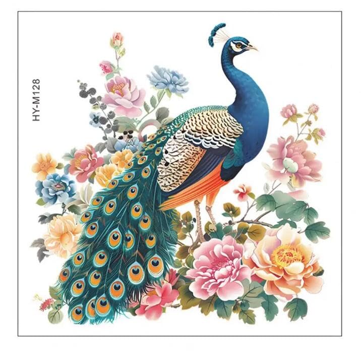 Christmas Peacock Peony Flower Toilet Cover Sticker Decals Waterproof Toilet Lid Tank Seat Decals Cistern Self-Adhesive Bathroom Wall Sticker