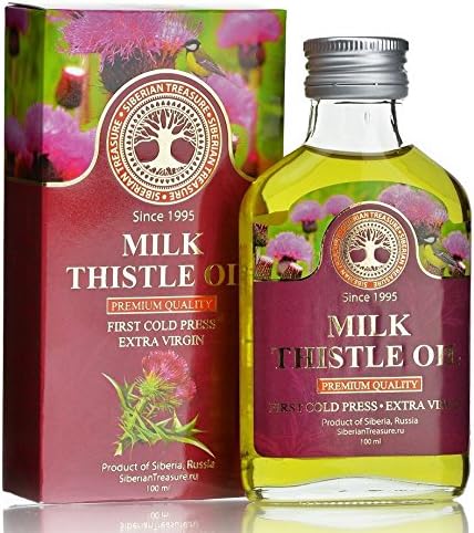 Siberian Treasure Milk Thistle Oil 100 Ml, Premium Quality, Extra Virgin, First Cold Press – 3.4 Fl Oz