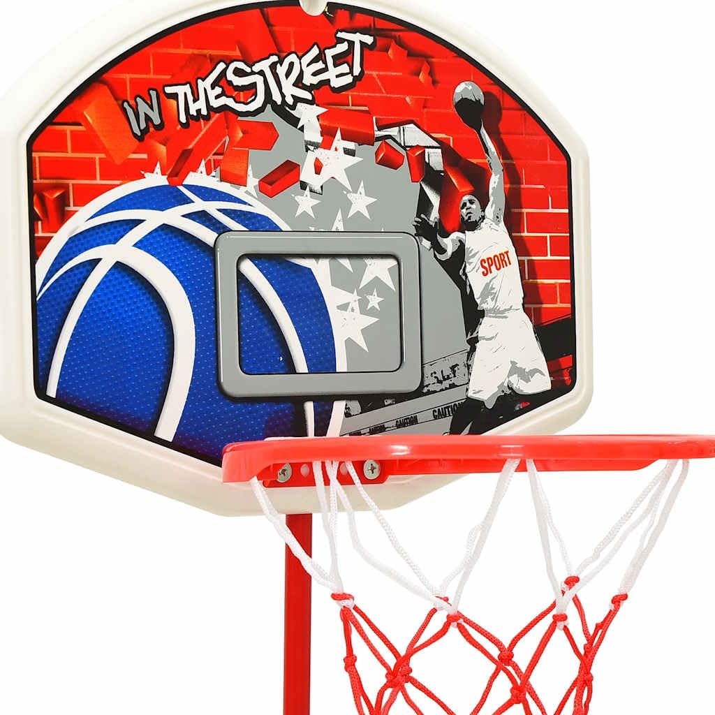 Juego de baloncesto para niños, ajustable, 120 cm, con cesta, red, pelota, bomba para interior y exterior, altura ajustable, juguete deportivo para habitación infantil, jardín, regalo