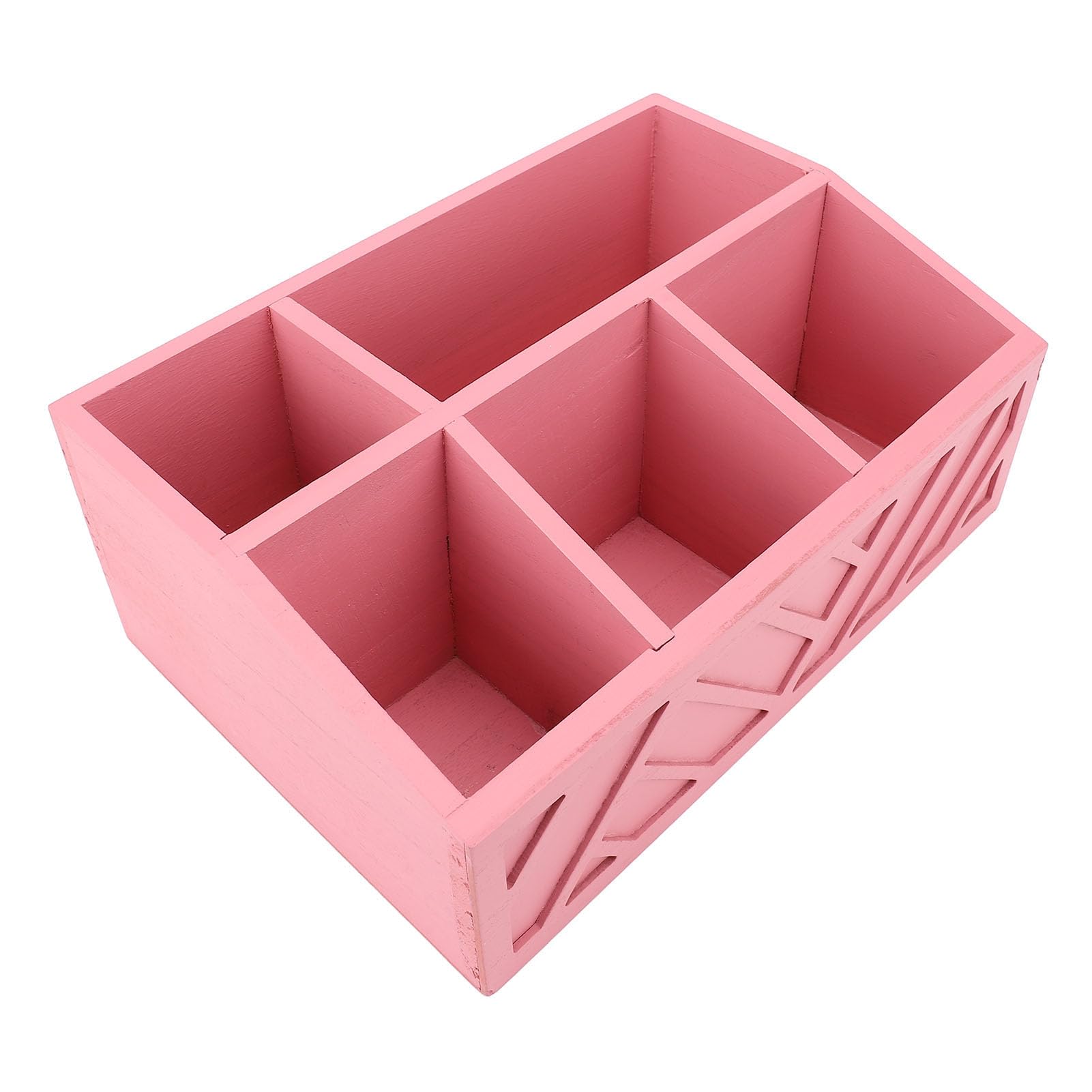 Cocoarm Teebeutel-Organizer aus Holz, Teebeutelhalter mit Geteilter Aufbewahrungsbox für Teebeutel, Kaffeekapseln und Pappbecher, Glatte Oberfläche für die Theke Im Heimbüro (PINK)