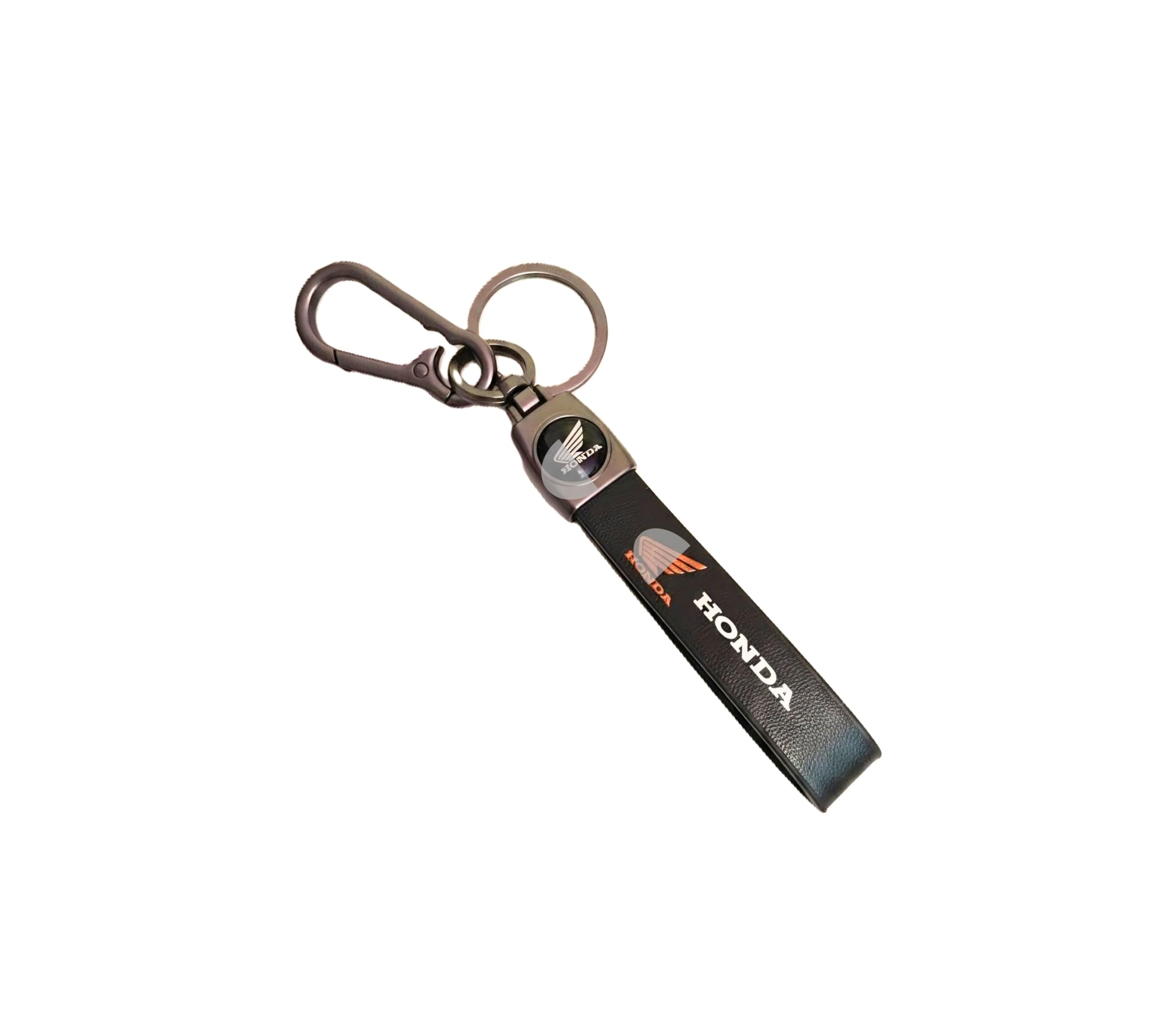 Premium Leather Strap & Metal Keychain for Honda, Bike & Scooty, Heavy Duty Car Key Chain, Compatable with City, Elevate, Amaze, Shine, Hornet, Unicorn, Activa, Dio Etc.-image-31