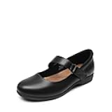 Womens Ballet Mary Jane Flats, Comfortable Business Office Dress Shoes for Women Dressy and Work with Ankle Strap
