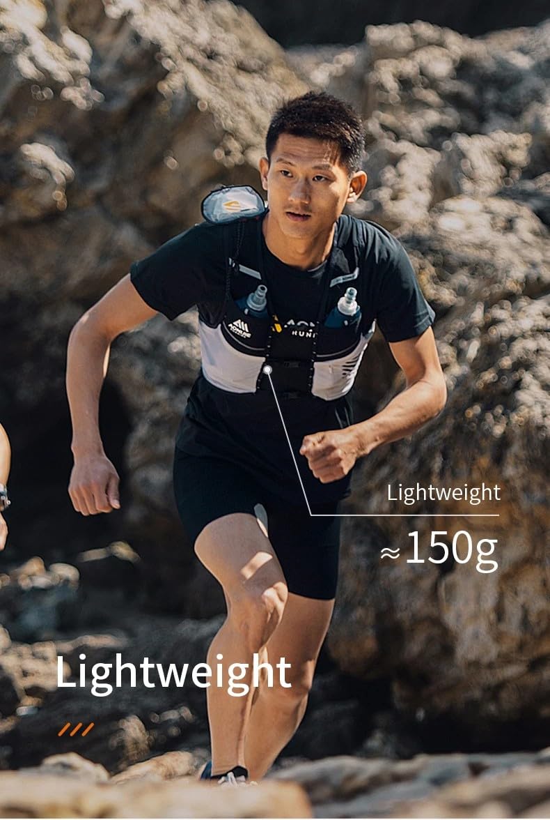 Mochila de hidratación para esquí de fondo, paquete de 5 litros, Aonijie chaleco de hidratación ligero para senderismo, correr, maratón, ciclismo C9116-5L