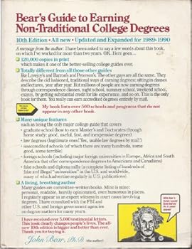 Paperback Bear's Guide to Earning Non-Traditional College Degrees (Bears' Guide to Earning Degrees by Distance Learning) Book