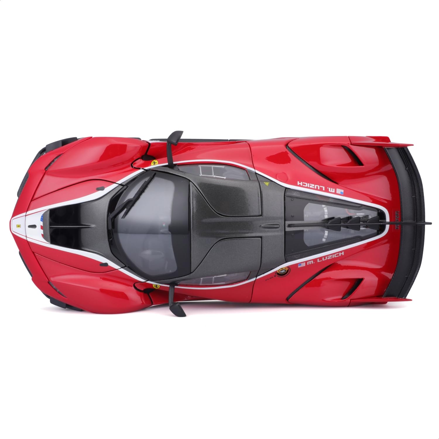 Bburago "Signature Serie Ferrari FXX-K EVO #54, rot - Supercar Modellauto 1:18 Die-Cast Originalgetreues Sammlerauto Spielzeugauto mit beweglichen Türen, Motorhaube & Kofferraum ab 14 (18-16908R)