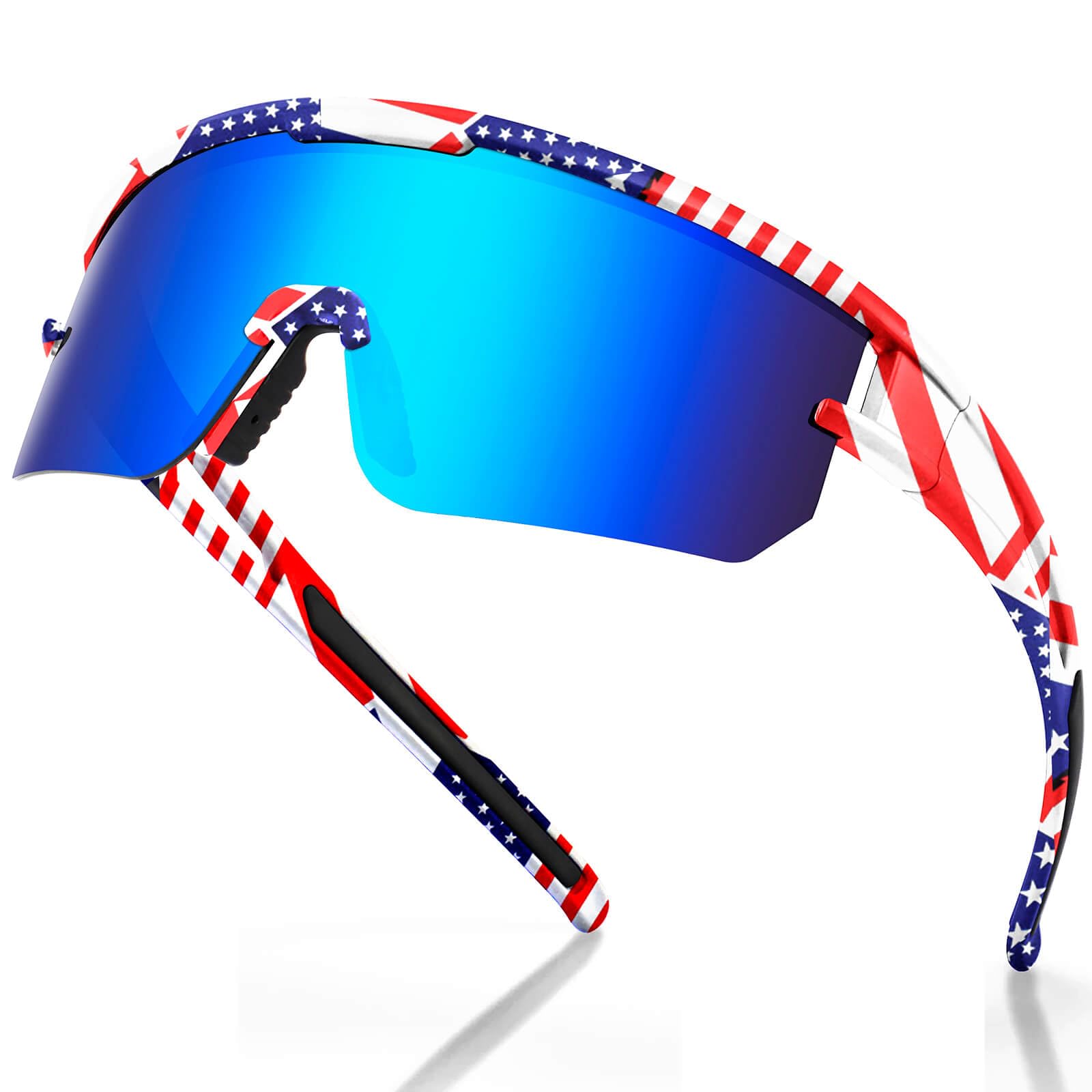AVV Occhiali da sole da baseball, polarizzati UV400, per ciclismo, uomini, donne e ragazzi, occhiali da sole da corsa per sport, pesca e bici