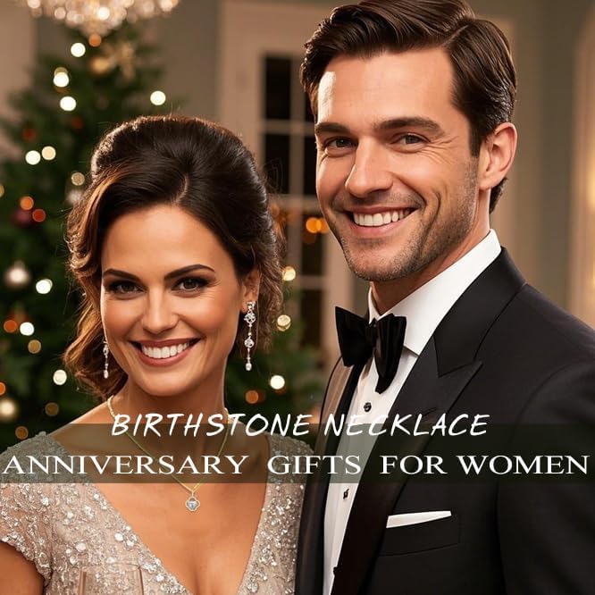 Clover Necklaces for Women Gold 14K /18K Gold/White /Rose Gold with Dainty Clover Pendant Heart Birthstone Necklace Wedding Anniversary Birthday Christmas Gifts for Wife Her Mom Everyday Jewelry - Image 5